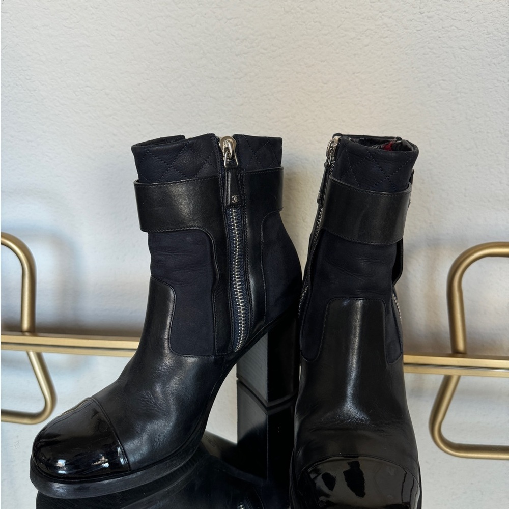 CHANEL QUILTED WOOL BOOT